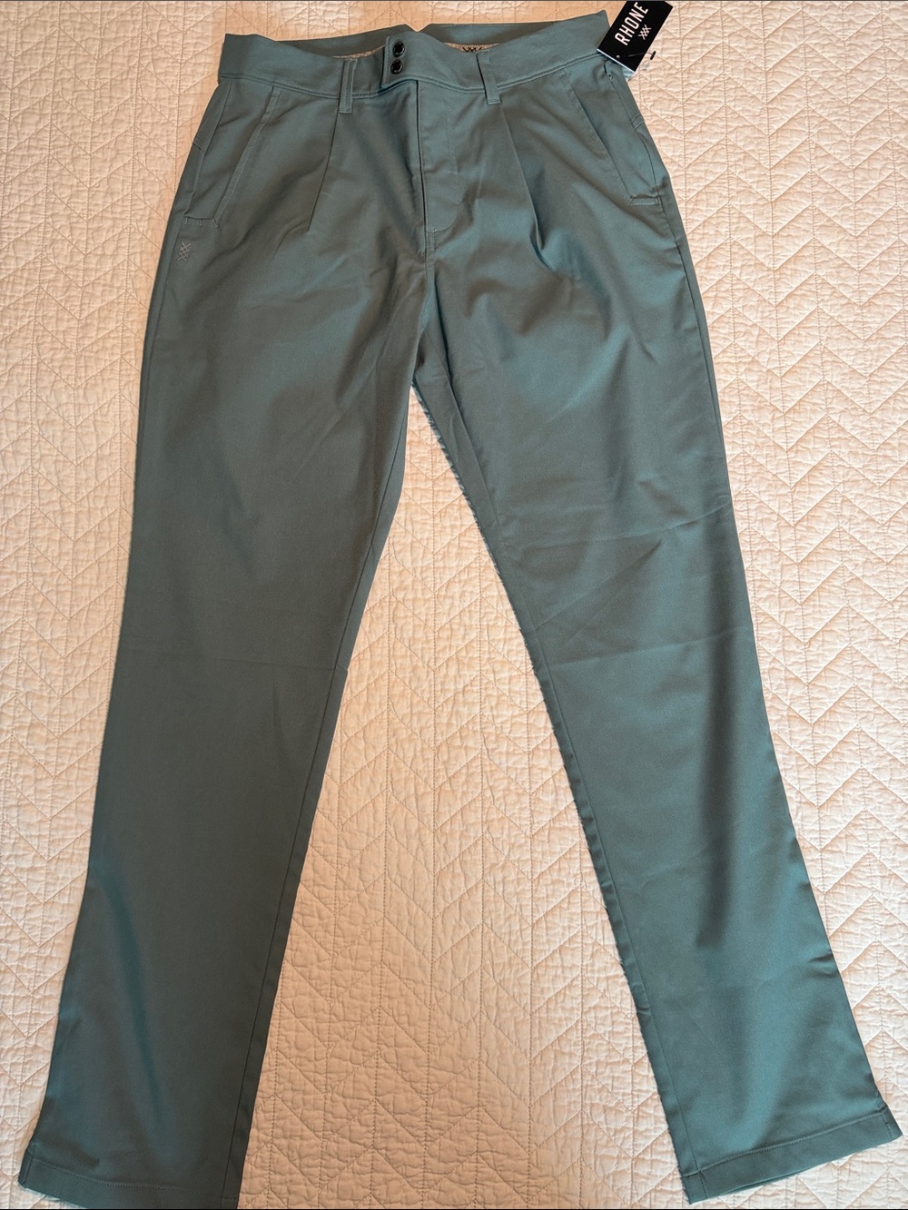 Men's Tidal Green Straight-Chino Pants